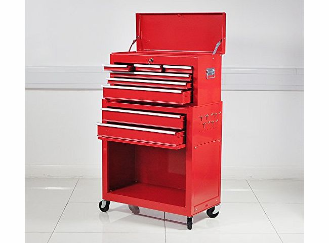 DealsOnline Tool box Chest trolley with lockable storage compartment
