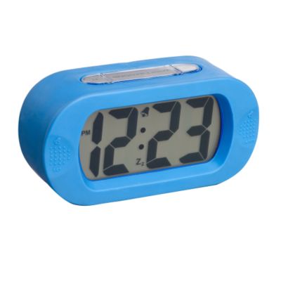 Debenhams Blue vetro alarm clock