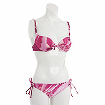 Debenhams Pink floral print tie side bikini pants