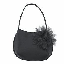 Black organza flower bag
