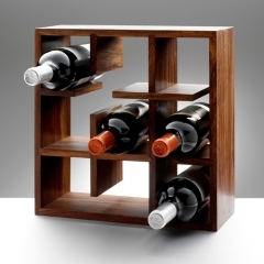 Sheesham Wood Cube Wine Rack