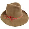 Del Moro Ladies`Felt `orsalino`Hat with Stitched Brim