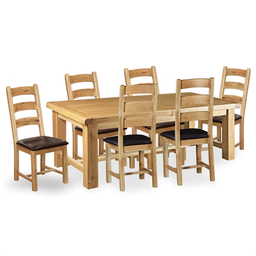 Large Extending Dining Set with 6