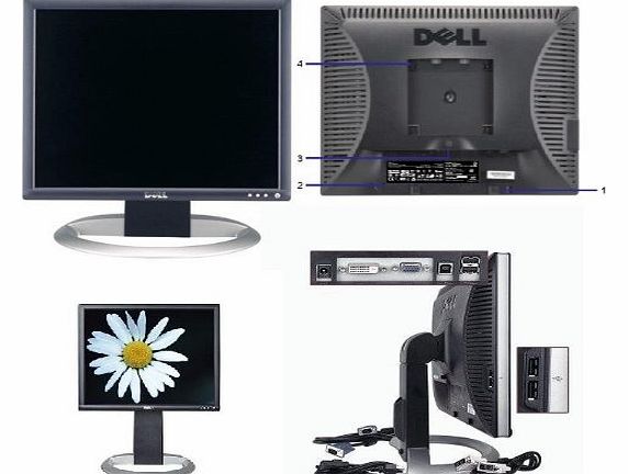 19`` UltraSharp 1905FP Flat Panel LCD Monitor with DVI/VGA/USB Connectors - Height Adjustment & Rotates to Portrait or Landscape View!