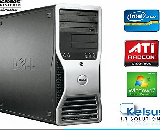 Dell Cheap Dell Precision 390 Desktop Computer PC 3.4GHz Intel CPU - 8GB Memory - 1TB HDD - WiFi Bluetooth - Genuine MS Windows 7 -