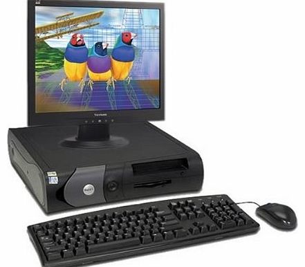 Desktop PC Computer Pentium 4 + Flat Screen Monitor + New Keyboard + Mouse