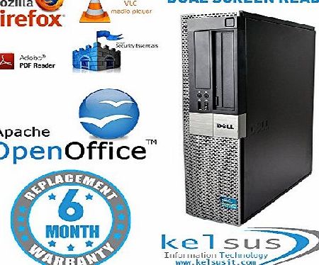 Dell Mini Dell Core 2 Duo 960 OptiPlex 3GHz Desktop Computer Tower - Office PC - Windows 7 Home Premium x64 - Eligible to Windows 10 upgrade - WLAN / Wifi Enabled - VGA / DisplayPort / DVI (optional with a