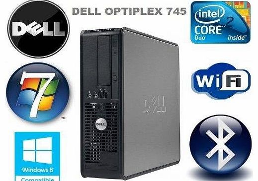 Dell OptiPlex 745 Wi-Fi Enabled Powerful Multi-tasking Desktop PC - Intel Core 2 Duo Processor - 160GB Hard Drive - 4GB Memory - DVD-ROM - Bluetooth Adapter - Windows 7 (Compatible with Windows 8)