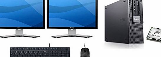 Dell Optiplex 755 CompuZone DUAL SCREEN PC Computer Intel Core 2 Duo 2.2Ghz E4500   Brand New 8GB Flash Drive E4500 2GB RAM 80GB DVD Windows 7 Home Premium 2x Dell 17`` Screens