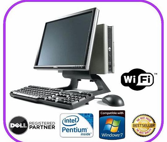 Perfect Internet Cafe DELL Optiplex Desktop PC Computer 755 USFF + DELL 17`` TFT 1707FPT & FREE Keyboard & Mouse