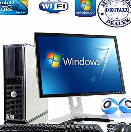 Dell Windows 7 - Dell OptiPlex Computer Tower with Large 17`` LCD TFT Flat Panel Monitor - Powerful Intel Core 2 Duo Processor - NEW 250GB-320GB Hard Drive - NEW 4GB RAM - FREE OPEN OFFICE - DVD -SUPER FAST