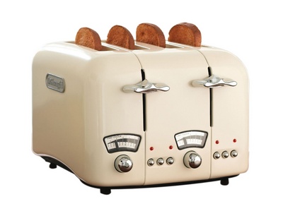 Argento 4 Slice Toaster in Cream