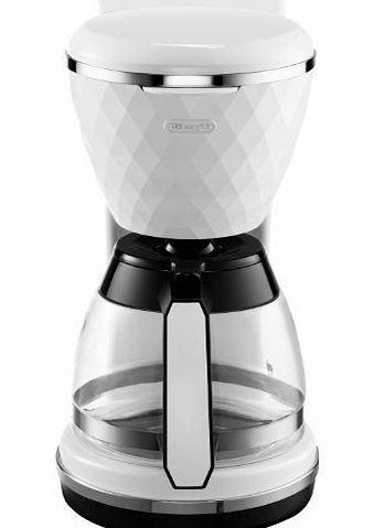 DeLonghi  Brillante ICMJ210.W Faceted 10-Cup Filter Coffee Maker - White