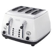 Icona White 4 Slice Toaster