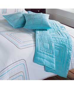 Delta Quilted Throw - Teal
