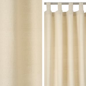 Tab Top Curtains- Natural- W150 x Drop 180cm