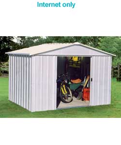 Deluxe Metal Apex Shed - 10ft x 7ft