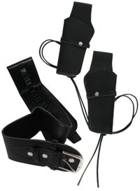 Western Belt and Twin Holsters (Black)