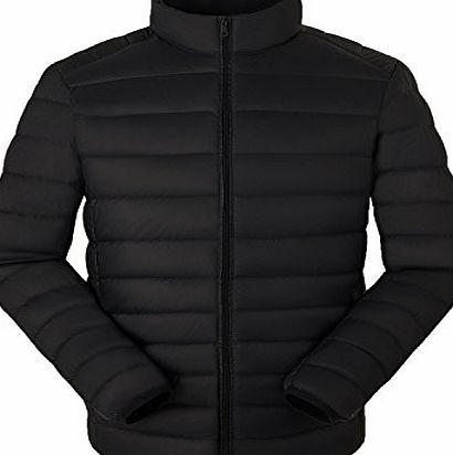 Demetory Mens Packable Lightweight Down Jacket (X-Small/Tag Asian S,Black)