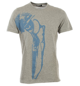 Nam Grey T-Shirt with Printed Design