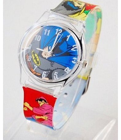 New DC Batman Robin Child boy Quartz Wrist Watch With Cartoon Design Rubber Strap (multicolour)