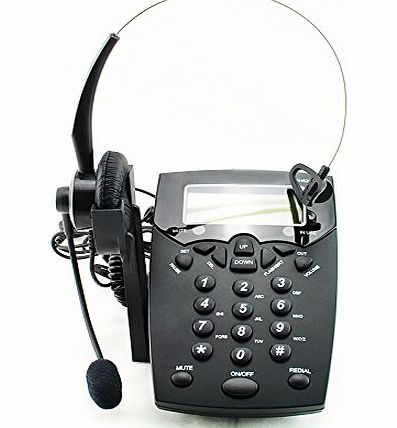Denshine (TM) Business Telephone With Corded Headset Call Center Phone Dial pad LCD Display
