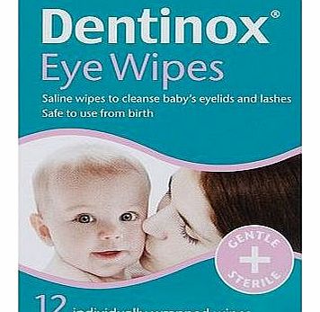 Dentinox Eye Wipes 12 Individually Wrapped Wipes