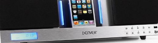 Denver  IFM-100 Apple Docking Station, Remote Control, FM radio, aux in, clock amp; alarm function