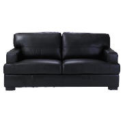 Denver Large Leather Sofa, Black
