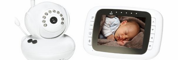 Denver SC-16 Baby Monitor with Pan/Tilt, Nightvision, Room Temperature Display, 2-Way Audio, Timer, 3 * lullaby amp; 3.5 inch colour monitor