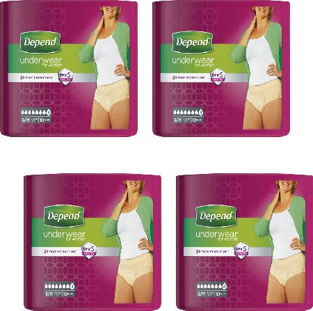 Depend, 2102[^]0106562 Underwear Super Women Small/Medium - 40