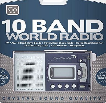 Design Go 10 Band World Radio/Alarm Clock Black One Size