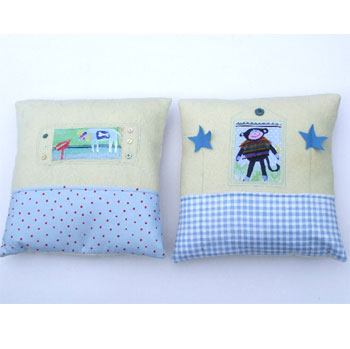 Hand Made Cushion - Chatty and Monkey