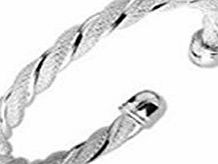 Designer Inspired Spiral Mesh Bangle Bracelet Solid Sterling Silver 925