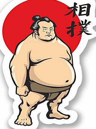 DestinationVinyl 2 x Sumo Wrestler Vinyl Sticker iPad Laptop Car Japanese Japan Karate Gift #4452 (6.3cm Wide x 10cm Tall)