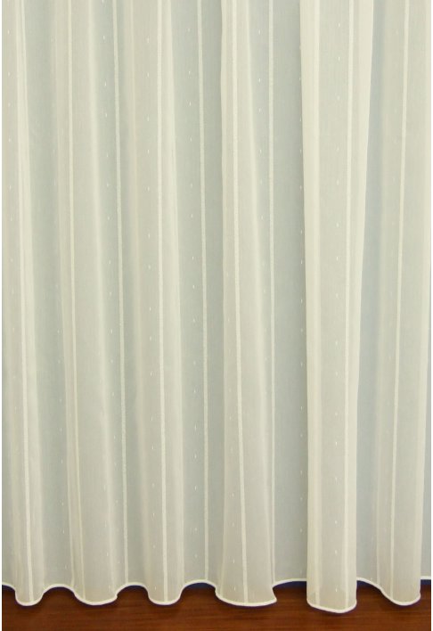 Destiny Cream Striped Voile Curtains