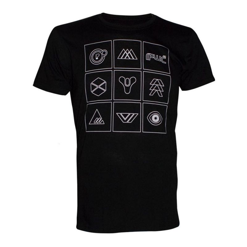 White Symbols Box Grid Medium T-shirt