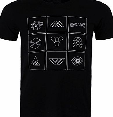 White Symbols Box Grid Small T-shirt