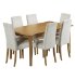 Dining Table & 6 Alton Damask Chairs Set