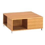 square Coffee table with storage- Oak