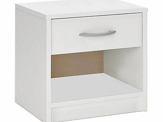 Deuba Bedside table storage cabinet chest bedroom furniture side table drawer white