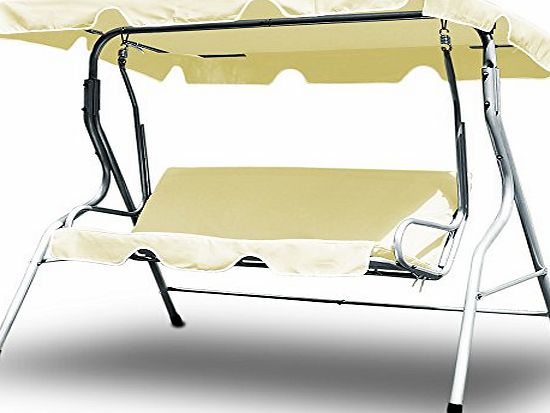 Garden Swing bench hammock seat canopy sunshade cushioned swining garden bench seater furniture metal frame