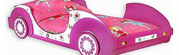 Girls single bed frame junior Bed for Girl 90x200cm Pink Butterfly Flowers Bedroom