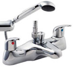 Revelle Bath Shower Mixer Tap and Kit Gold