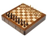 Deverell Games Sheesham & Boxwood 10 inch Sliding draw chess set