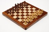 Deverell Games Sheesham and Boxwood Magnetic 12 inch folding inlaid chess set
