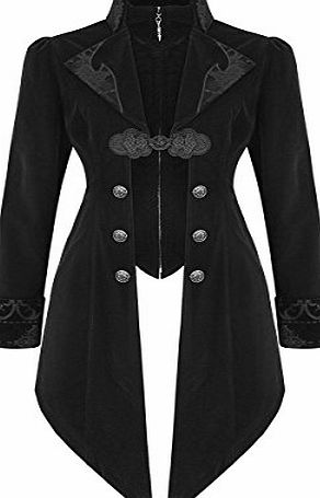 Devil Fashion Womens Jacket Coat Black Velvet Goth Steampunk Aristocrat Regency