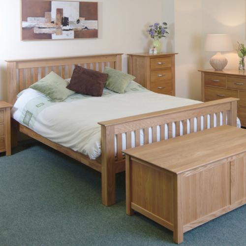 Devon Oak Furniture Range Devon Oak Bed 4` - High Foot End