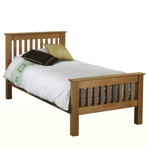 Devon Oak Furniture Range Devon Oak Bed Single 3`- High Foot end