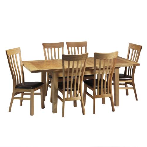 Devon Oak Furniture Range Devon Oak Dining Set (44   6 Chairs)